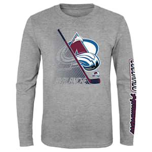 Outerstuff Split Speed Long Sleeve Tee - Colorado Avalanche - Youth
