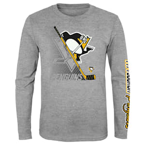 Outerstuff Split Speed Long Sleeve Tee - Pittsburgh Penguins - Youth