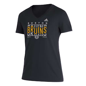 Adidas Authentic Blended Short Sleeve Tee - Boston Bruins - Womens