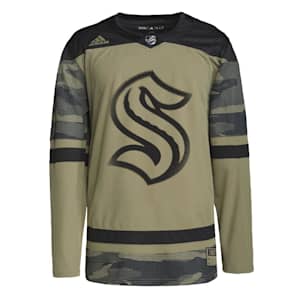 Adidas Authentic Military Appreciation NHL Practice Jersey - Seattle Kraken - Adult