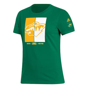 Adidas Reverse Retro 2.0 Fresh Playmaker Tee Shirt - Minnesota Wild - Womens
