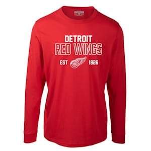 Levelwear Defined Oscar Long Sleeve Tee Shirt - Detroit Red Wings - Adult