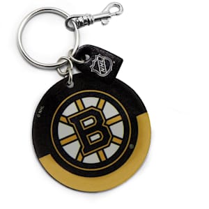 Leather Treaty Key Chain - Boston Bruins