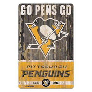 Wincraft Slogan NHL Wood Sign - 11" x 17" - Pittsburgh Penguins