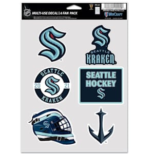 Wincraft Multi Use 6 Sticker Fan Pack - Seattle Kraken