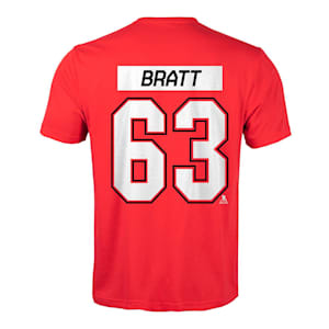 Levelwear New Jersey Devils Name & Number T-Shirt - Bratt - Adult