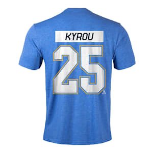 Levelwear St. Louis Blues Name & Number T-Shirt - Kyrou - Adult