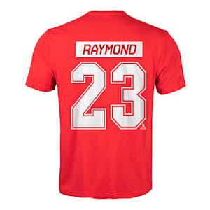 Levelwear Detroit Red Wings Name & Number T-Shirt - Raymond - Adult