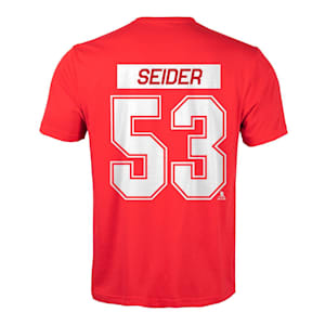 Levelwear Detroit Red Wings Name & Number T-Shirt - Seider - Adult