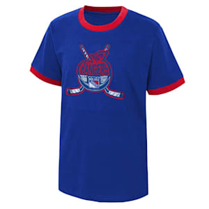 Outerstuff Ice City Short Sleeve Crew Tee - New York Rangers - Youth