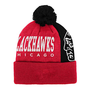 Outerstuff Impact Cuffed Pom Beanie - Chicago Blackhawks - Youth