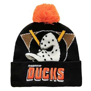 Mitchell & Ness Punch Out Pom Knit - Anaheim Ducks - Adult