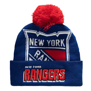 Mitchell & Ness Punch Out Pom Knit - New York Rangers - Adult