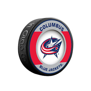 InGlasco NHL Retro Hockey Puck - Columbus Blue Jackets