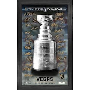 Vegas Golden Knights 2023 NHL Stanley Cup Champions Signature Trophy Pano Frame