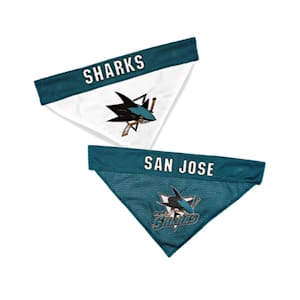 Pets First Reversible Bandana - San Jose Sharks