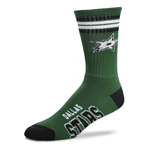 For Bare Feet 4-Stripe Deuce Crew Sock - Dallas Stars - Youth