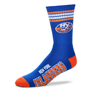For Bare Feet 4-Stripe Deuce Crew Sock - New York Islanders - Youth