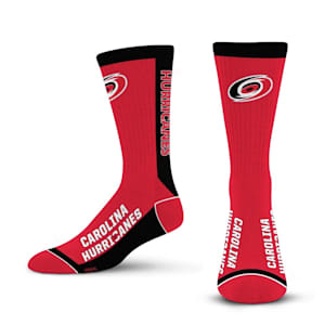 For Bare Feet MVP Crew Sock - Carolina Hurricanes - Adult