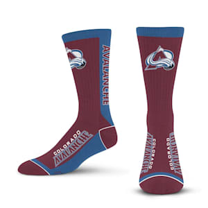 For Bare Feet MVP Crew Sock - Colorado Avalanche - Adult