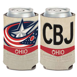 Wincraft 12oz Can Cooler License Plate - Columbus Blue Jackets