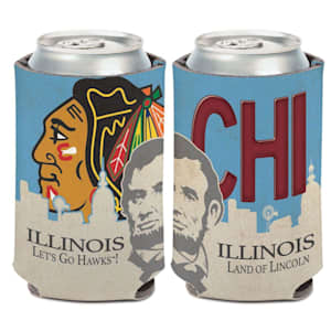 Wincraft 12oz Can Cooler License Plate - Chicago Blackhawks