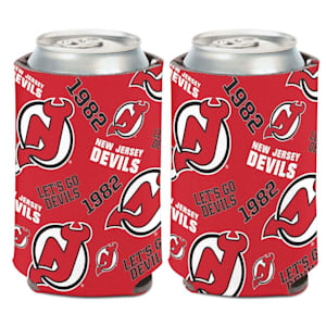 Wincraft 12oz Can Cooler Scatter Print - New Jersey Devils