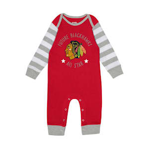 Outerstuff Big Star Long Sleeve Onesie - Chicago Blackhawks - Infant