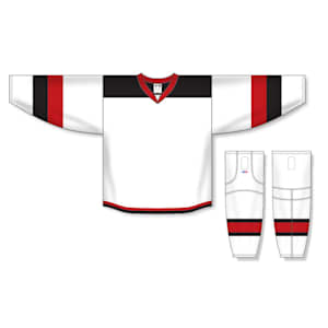 Athletic Knit H7400 Gamewear Jersey - 415 - White/Black/Red - Custom Design