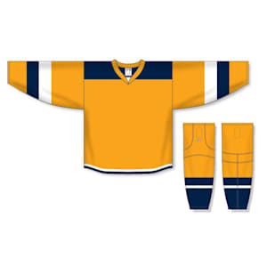 Athletic Knit H7400 Gamewear Jersey - 431 - Gold/Navy/White - Custom Design
