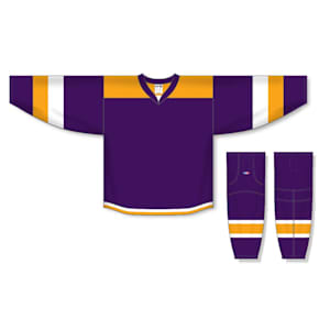 Athletic Knit H7400 Gamewear Jersey - 441 - Purple/Gold/White - Custom Design