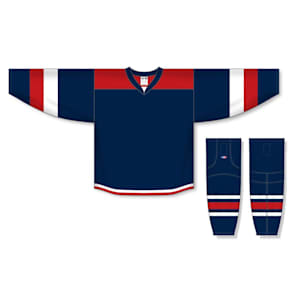 Athletic Knit H7400 Gamewear Jersey - 764 - Navy/Red/White - Custom Design