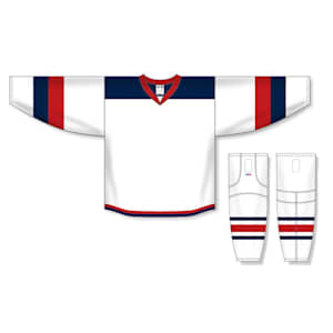 Athletic Knit H7400 Gamewear Jersey - 765 - White/Navy/Red - Custom Design