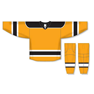 Athletic Knit H7500 Gamewear Jersey - 329 - Gold/Black/White - Custom Design
