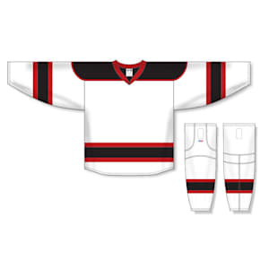 Athletic Knit H7500 Gamewear Jersey - 415 - White/Black/Red - Custom Design