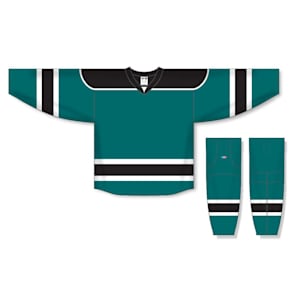 Athletic Knit H7500 Gamewear Jersey - 457 - Pacific Teal/Black/White - Custom Design