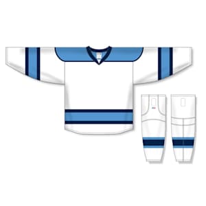 Athletic Knit H7500 Gamewear Jersey - 474 - White/Sky/Navy - Custom Design