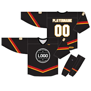 Athletic Knit NHL Sublimated Hockey Jersey - Calgary Flames - CAL894B - Custom Design