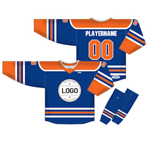 Athletic Knit NHL Sublimated Hockey Jersey - Edmonton Oilers - EDM877B - Custom Design
