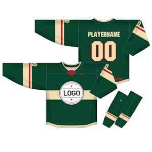 Athletic Knit NHL Sublimated Hockey Jersey - Minnesota Wild - MIN860B - Custom Design