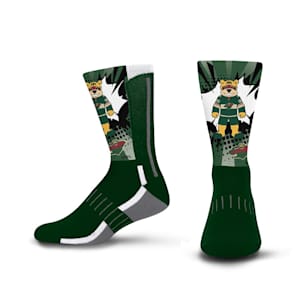 For Bare Feet Mascot Kapow Sock - Minnesota Wild - Youth