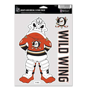 Wincraft Mascot Decal 3 Fan Pack - Anaheim Ducks
