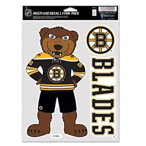 Wincraft Mascot Decal 3 Fan Pack - Boston Bruins