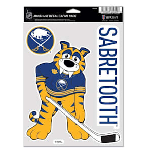 Wincraft Mascot Decal 3 Fan Pack - Buffalo Sabres