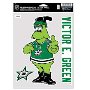 Wincraft Mascot Decal 3 Fan Pack - Dallas Stars