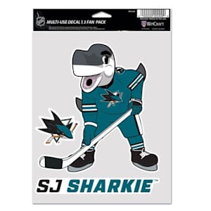 Wincraft Mascot Decal 3 Fan Pack - San Jose Sharks