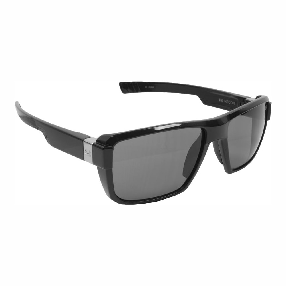 Under Armour RECON Sunglasses Shiny Black Pure Hockey Equipment