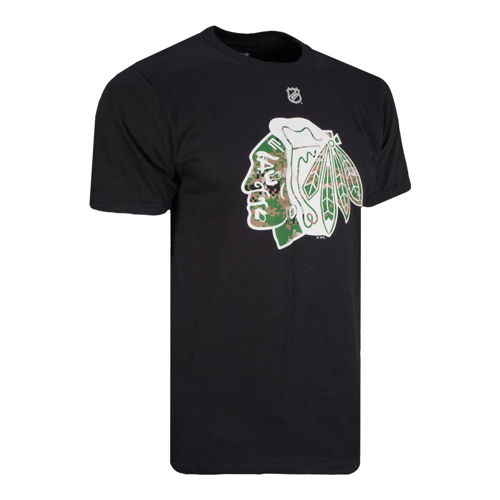 Reebok Chicago Blackhawks Jonathan Toews Camo Jersey Tee Shirt Senior