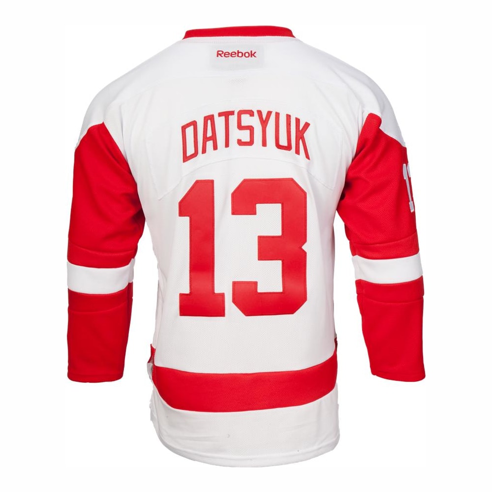 Reebok Detroit Red Wings Pavel Datsyuk Premier Jersey Away White Youth Pure Hockey Equipment
