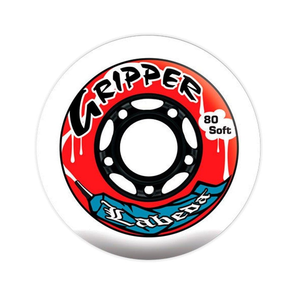 Labeda Gripper Roller Hockey Inline Wheels Red 68mm X-Soft 76A 